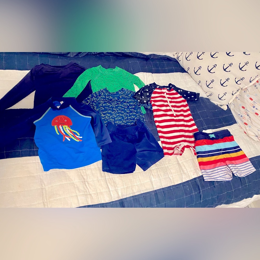 Infant/ toddler boys swim - LOT OF SEVEN